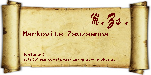 Markovits Zsuzsanna névjegykártya
